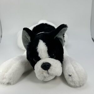 FAO Schwarz Plush Dog Boston Terrier French Bulldog Stuffed Animal Puppy 12”
